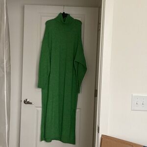 Anthropologie Green Maxi Dress
